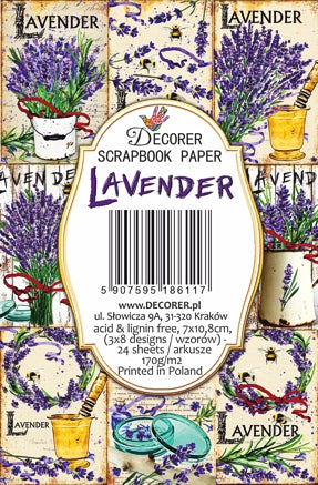 Decorer - Lavendel 7x10,8 cm Scrapbookpapier
