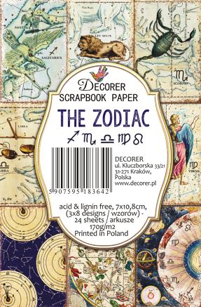 Decorer - The Zodiac 7x10.8 cm scrapbook paper