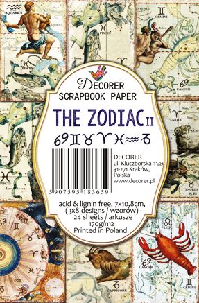 Decorer – The Zodiac II 7x10,8 cm Scrapbook-Papier