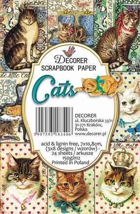 Decorer – Katzen 7x10,8 cm Scrapbook-Papier