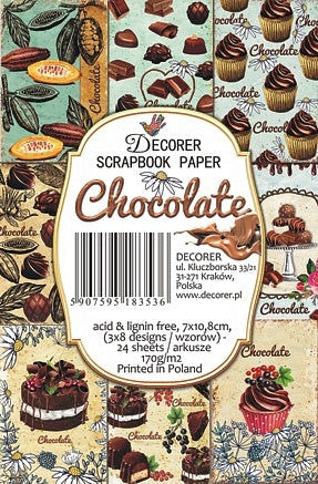 Decorer - Chocolate 7x10.8 cm scrapbook paper