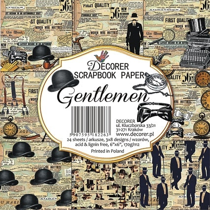 Decorer – Gentlemen 6x6 Scrapbook-Papier
