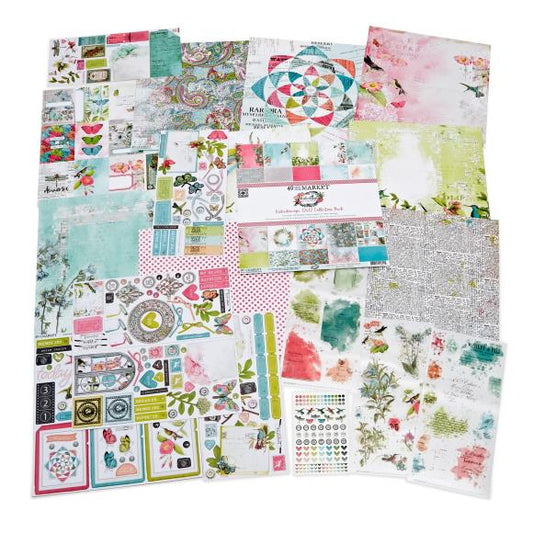 49 and Market Kaleidoscope collection bundle with custom chipboard