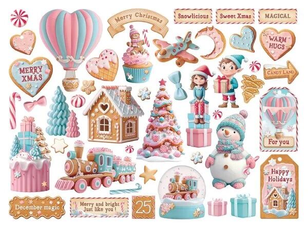Stamperia - Candy Christmas - Die Cuts