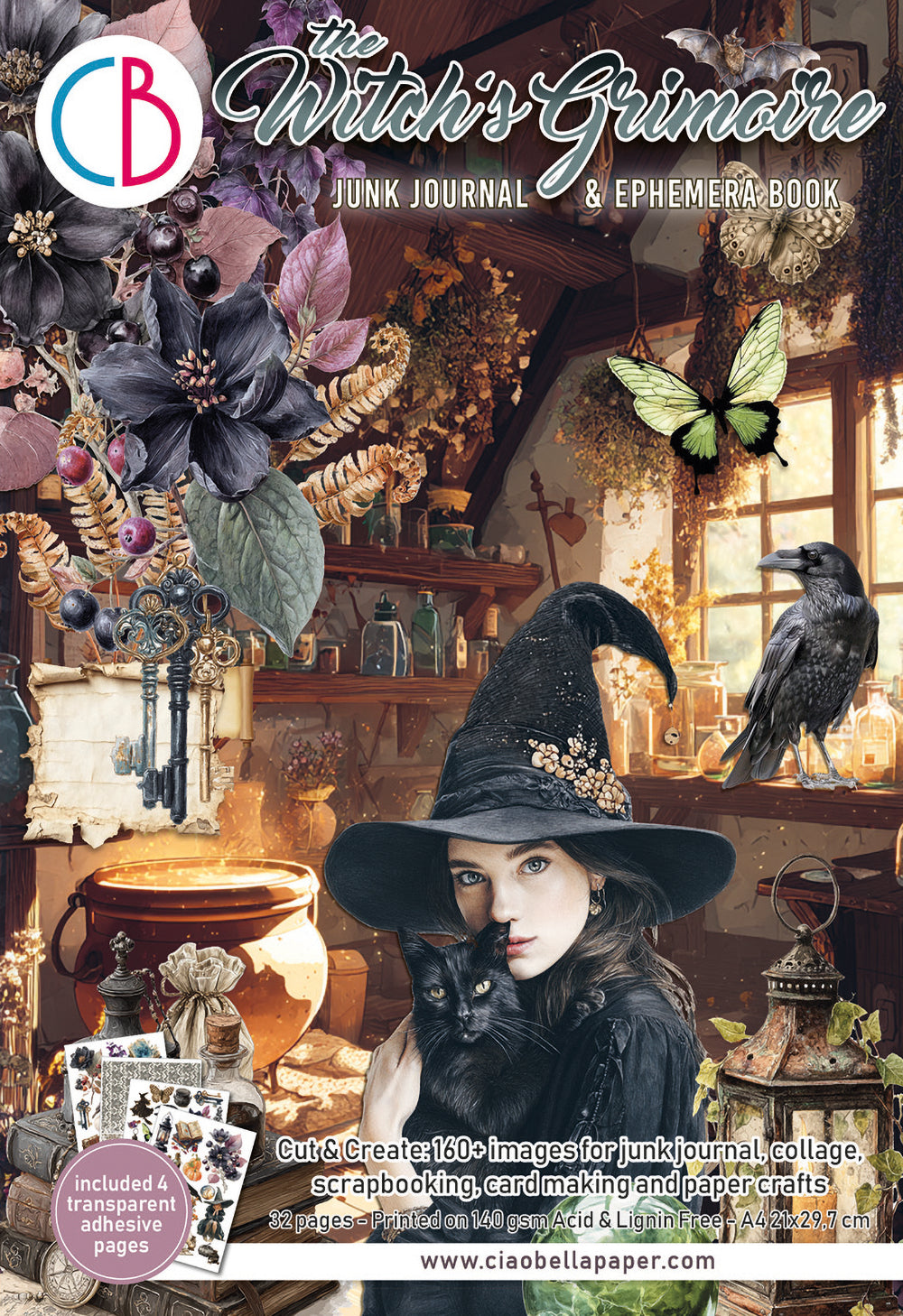 Ciao Bella - The Witch's Grimoire -  Junk Journal & Ephemera Book