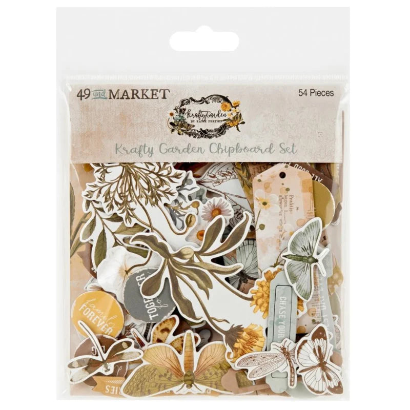 49 and market Krafty garden Chip board set