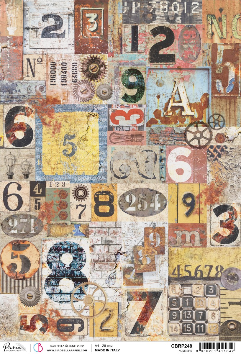 Ciao Bella - Rice Paper - Numbers