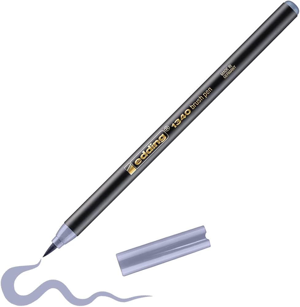 Edding 1340 metallic silver brush pen