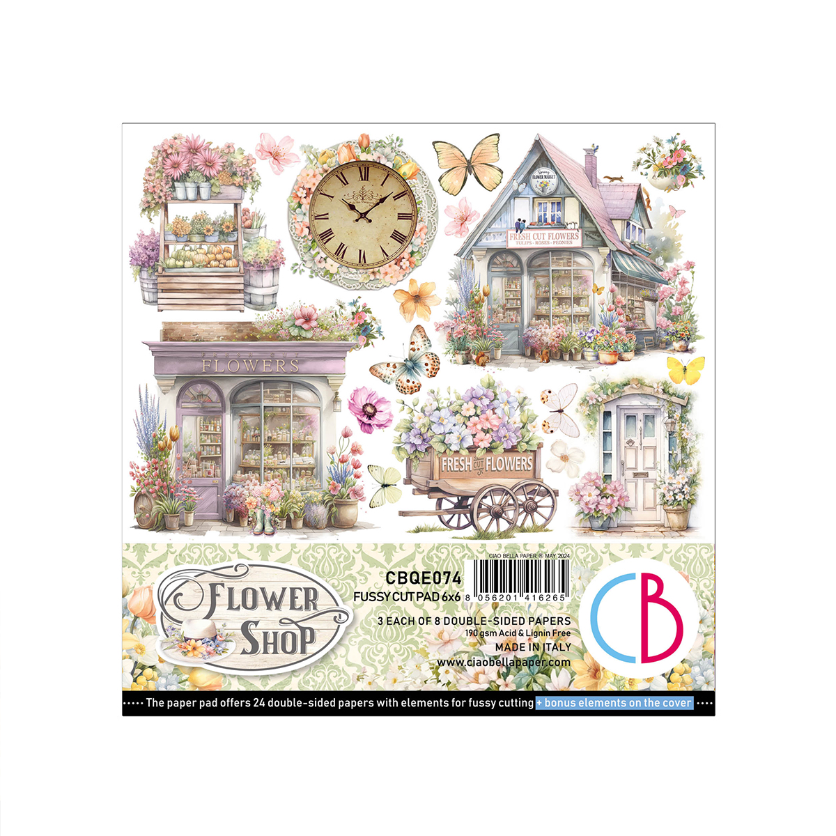 Ciao Bella Flower Shop fussy cut pad