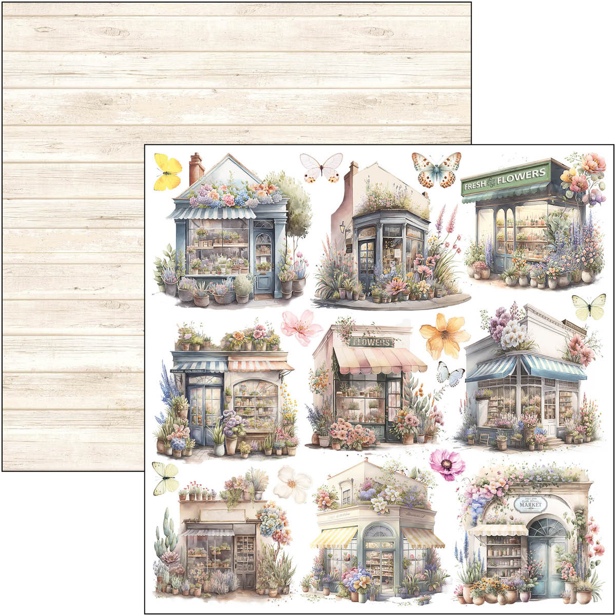 Ciao Bella Flower Shop fussy cut pad