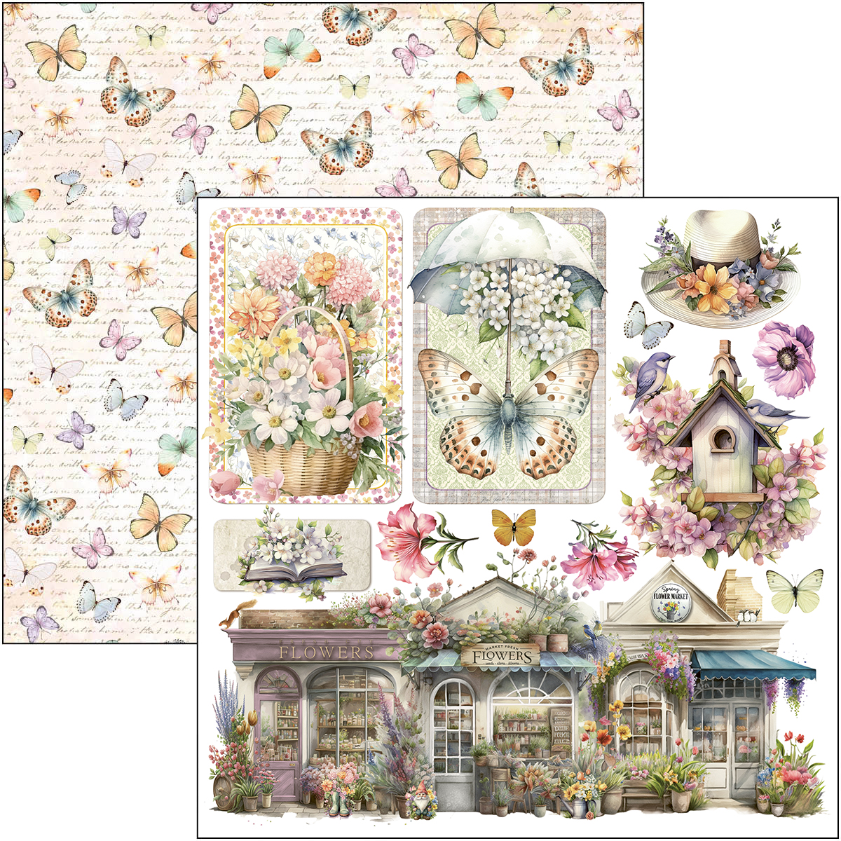 Ciao Bella Flower Shop fussy cut pad