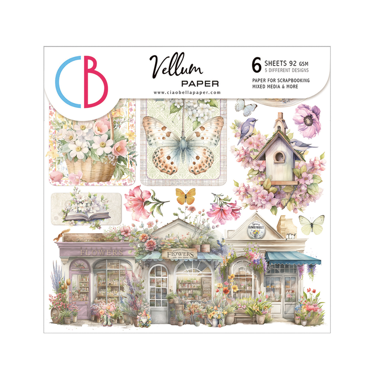 Ciao bella Flower Shop vellum papers