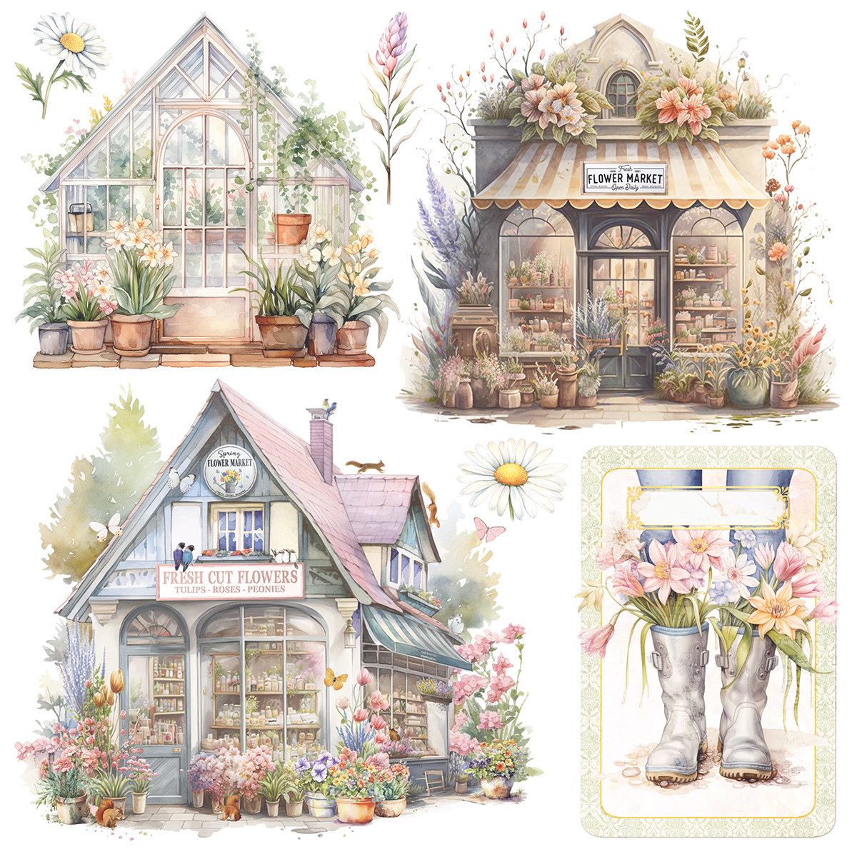 Ciao bella Flower Shop vellum papers