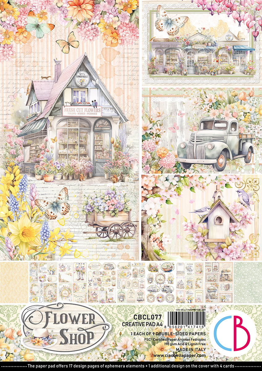 Ciao Bella Flower Shop Kreativblock A4