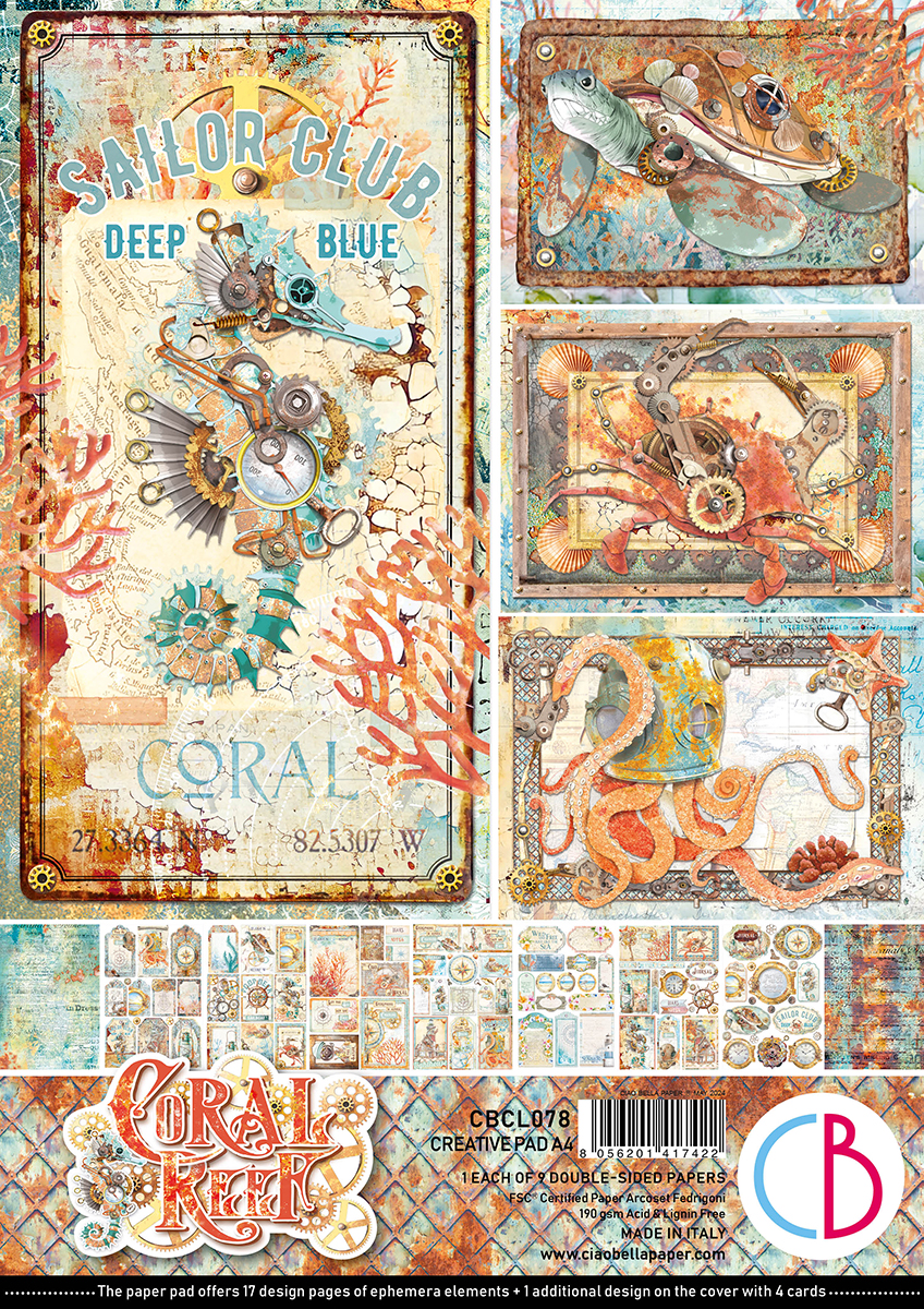 Ciao Bella Coral Reef creative pad A4