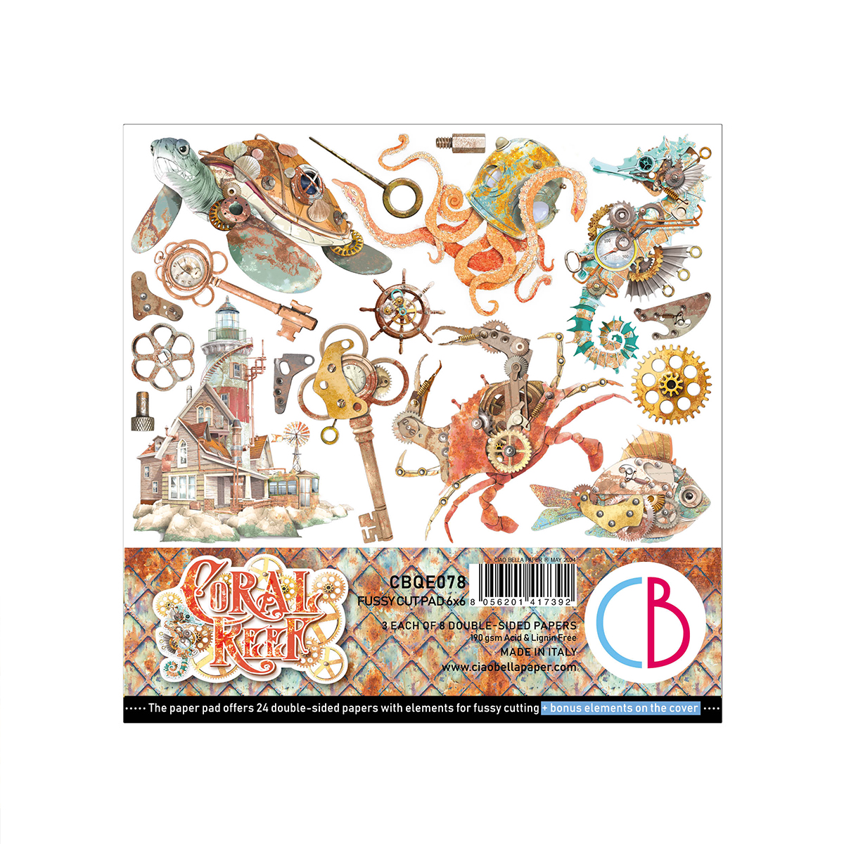 Ciao Bella Coral Reef Fussy cut paper