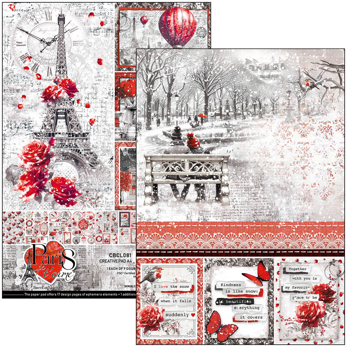 Ciao Pella Je ' t aime Paris creative Pad