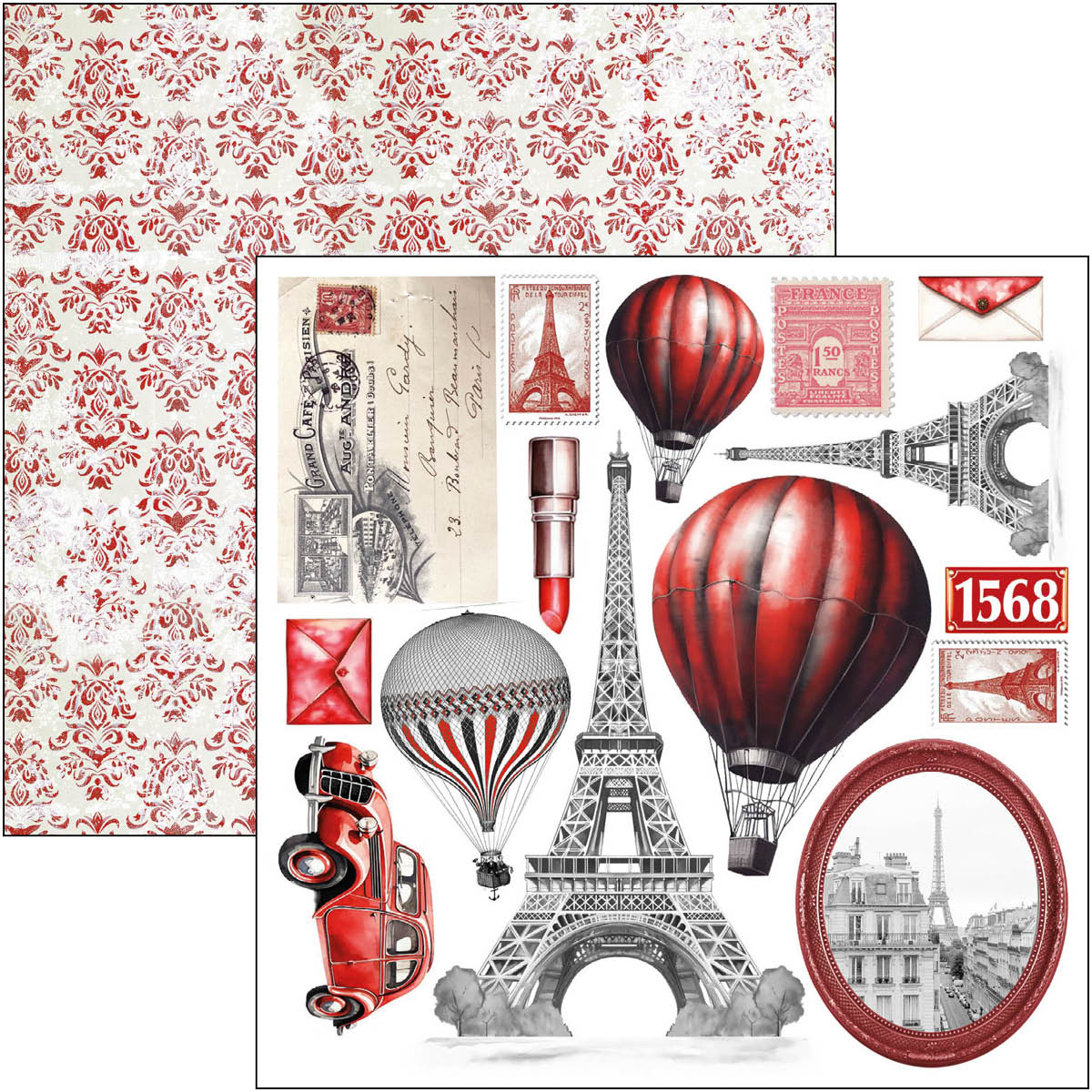 Ciao Bella Je t'aime paris Fussy cut pad