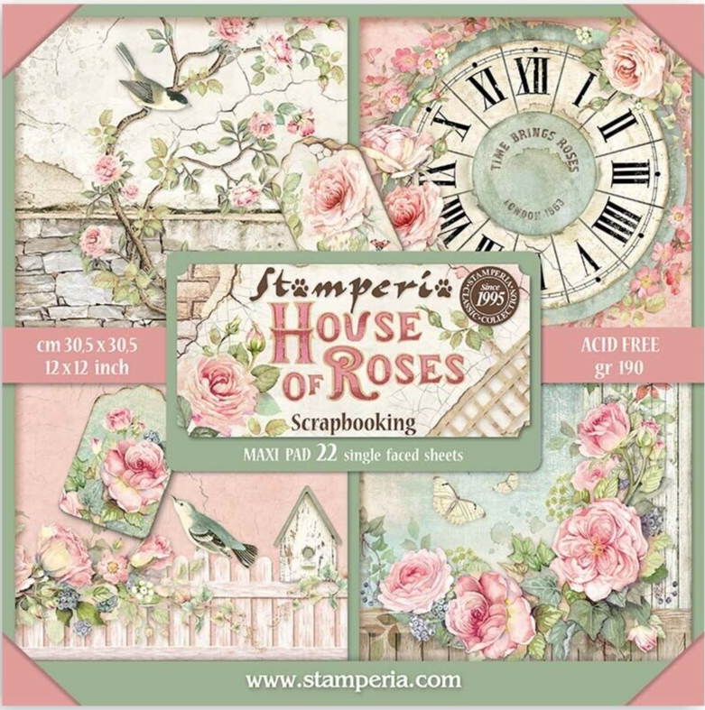 Stamperia - House of Roses Maxi Pad 12x12 inch