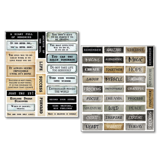 LuMania mixed media stickers child thoughts