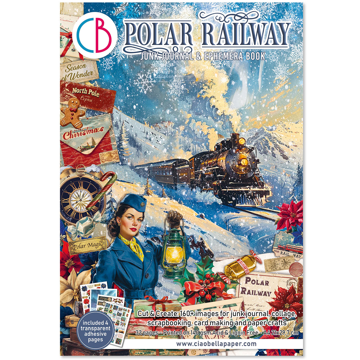 Ciao Bella Junk Journal book Polar Railway