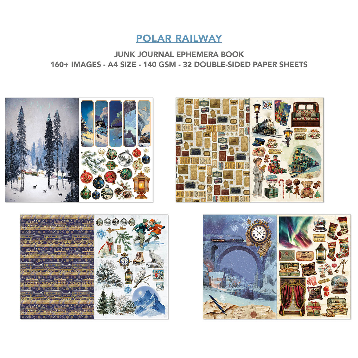 Ciao Bella Junk Journal book Polar Railway