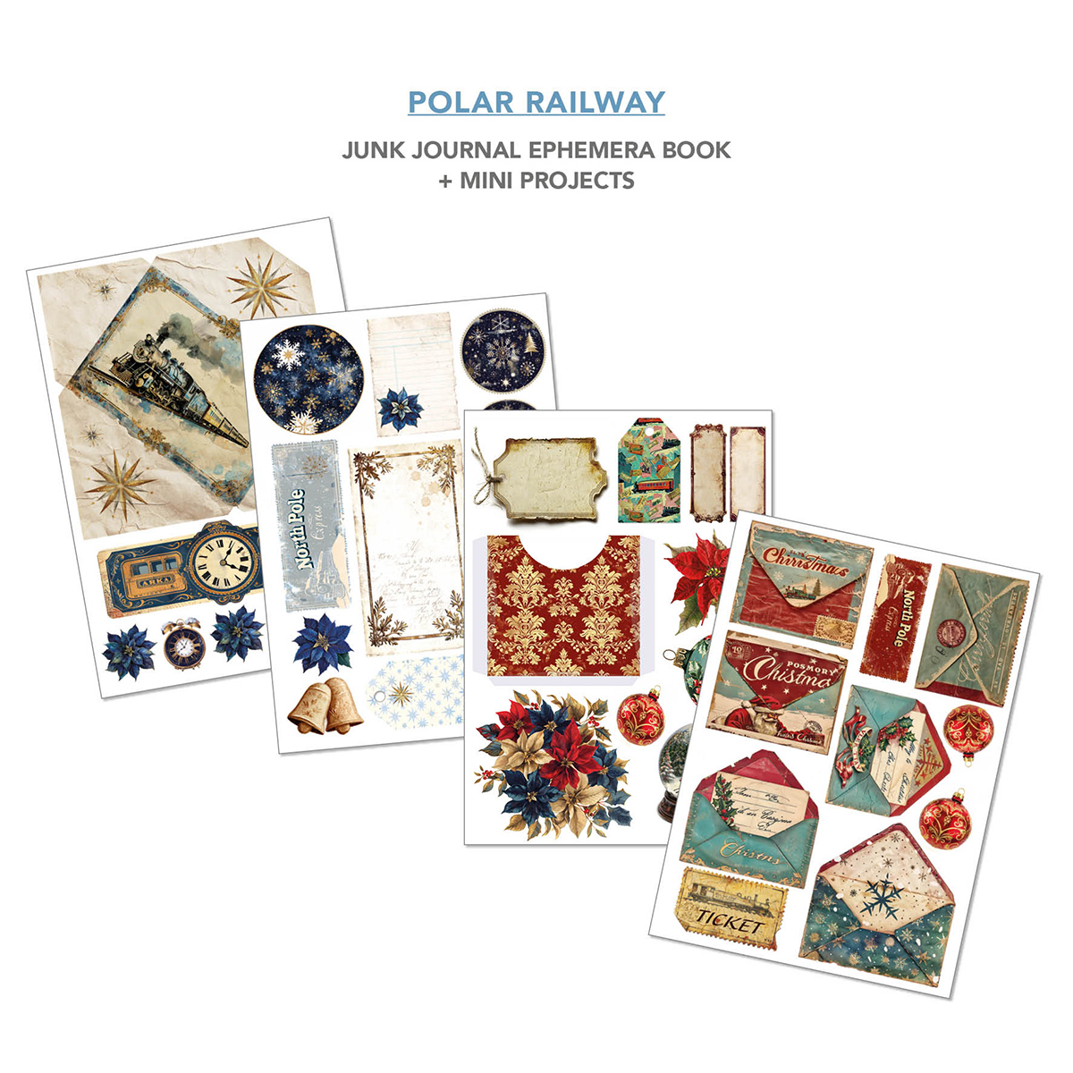 Ciao Bella Junk Journal book Polar Railway