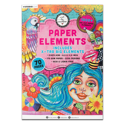 Art by Marlene - Paper Elements 70 pages, 1000+ die-cut paper elements