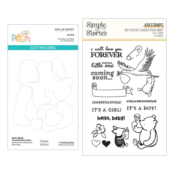 Simple Stories - Hello Baby Pooh Baby Coordinating Dies