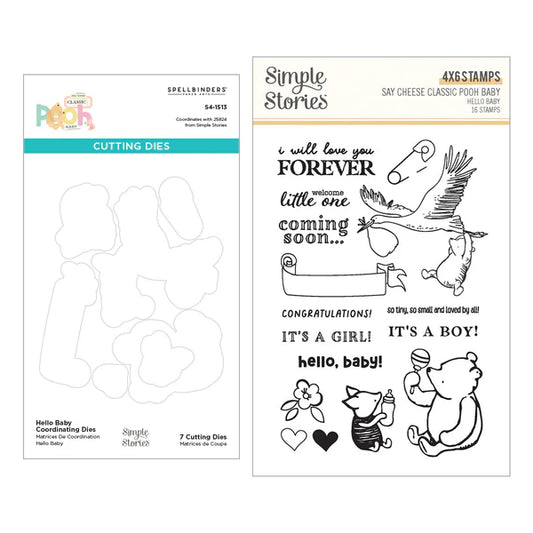 Simple Stories - Hello Baby Pooh Baby Coordinating Dies