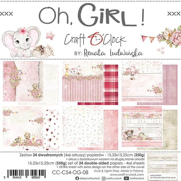 Craft O' Clock Oh Girl papier set