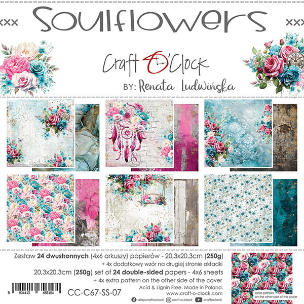 Craft o' clock Soulflowers papierset