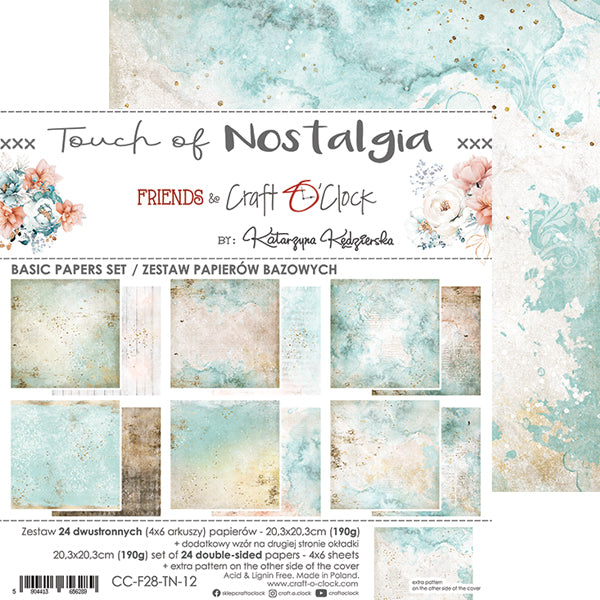 Craft O'Clock -  TOUCH OF NOSTALGIA - basic papers set