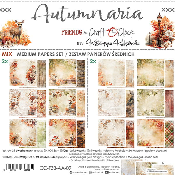 Craft o' clock Autumnaria Mix papierset