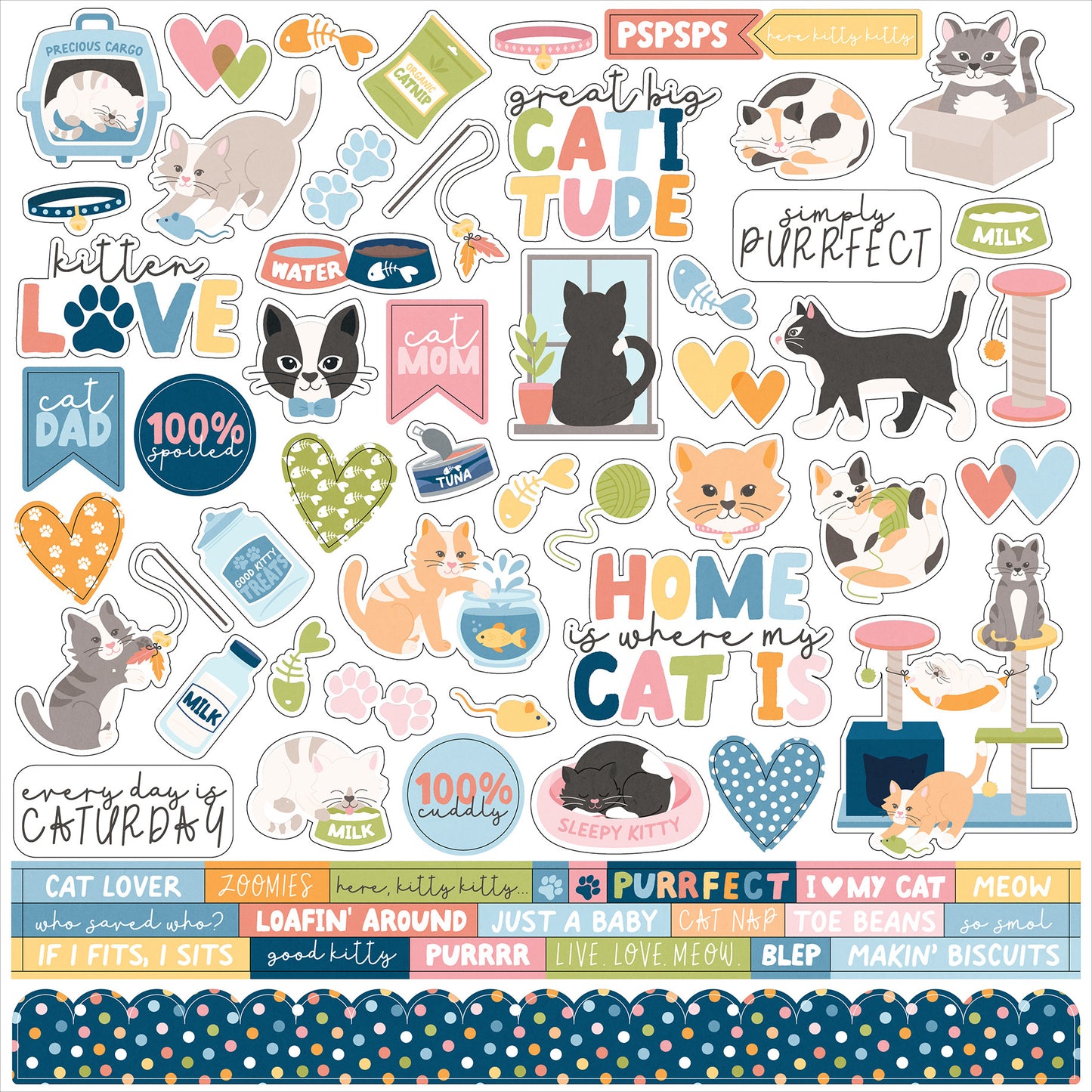Echo Park - Cat Lover Element Sticker