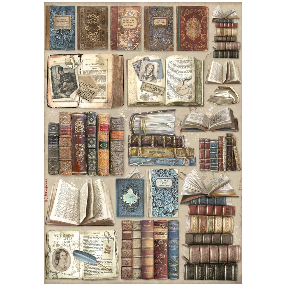 Stamperia -  Vintage Library Ricepaper