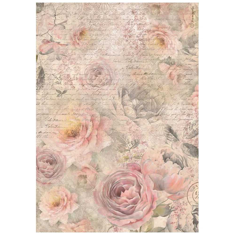 Stamperia - Reispapier A4 Shabby Rose