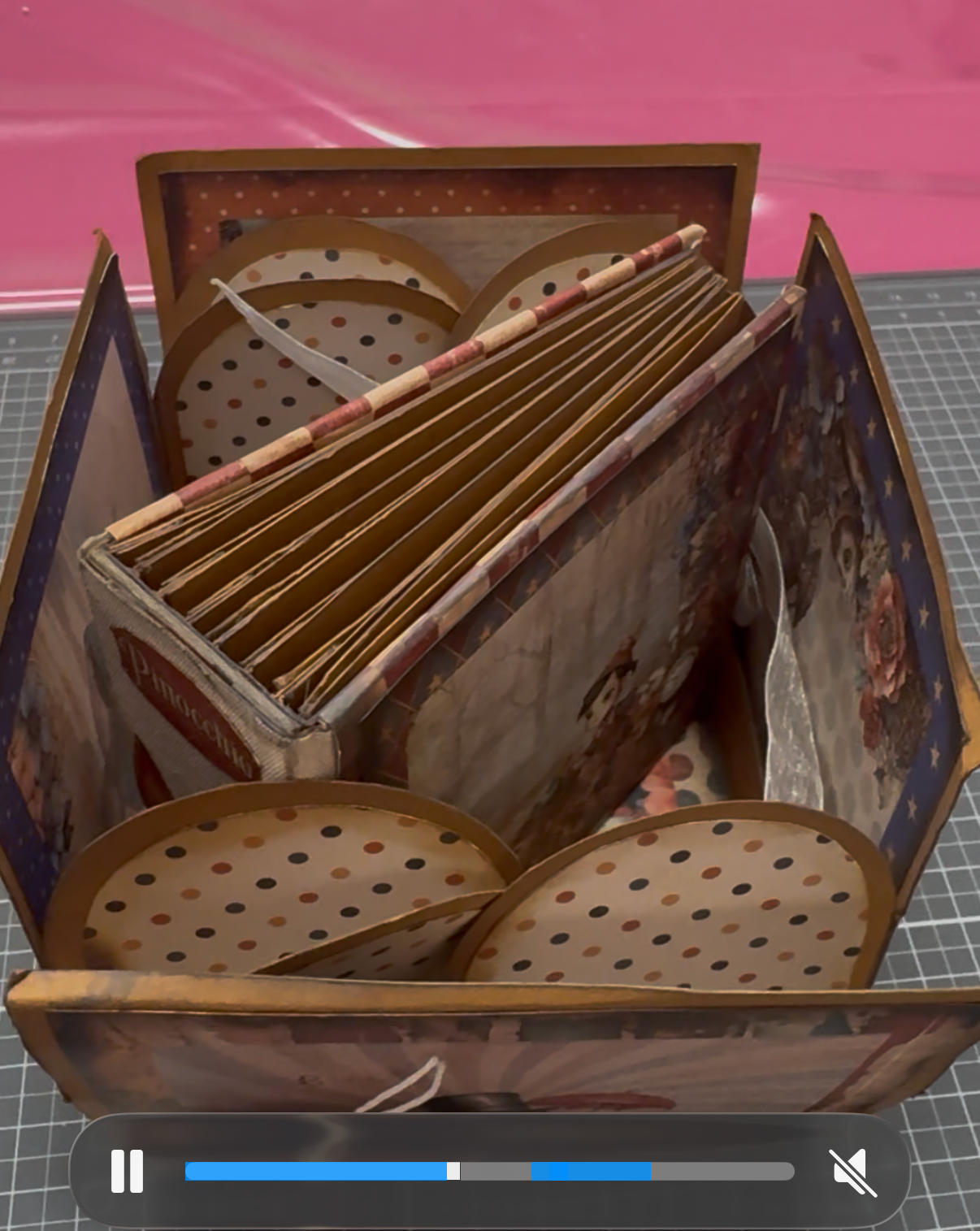 Workshop explosion box with album