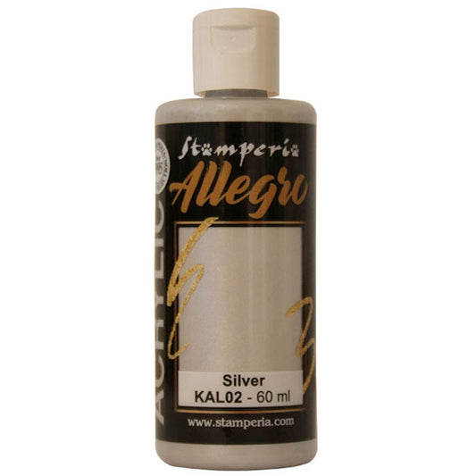 Stamperia Allegro Acrylic Paint Silver 60 ml