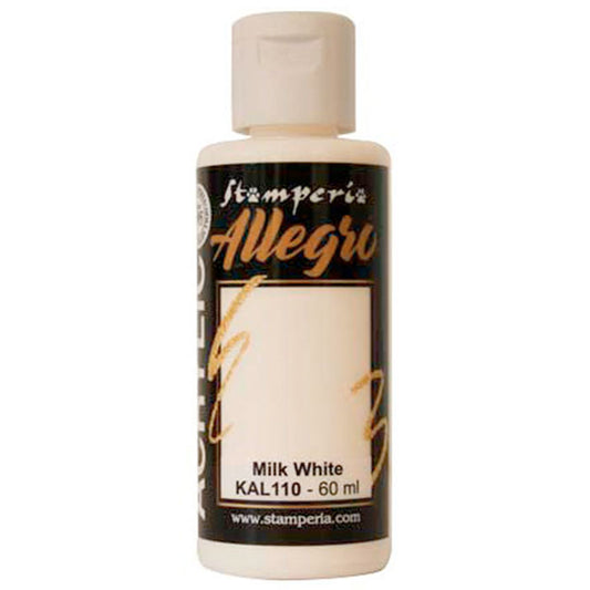 Stamperia Allegro Acrylfarbe Milchweiß 60 ml