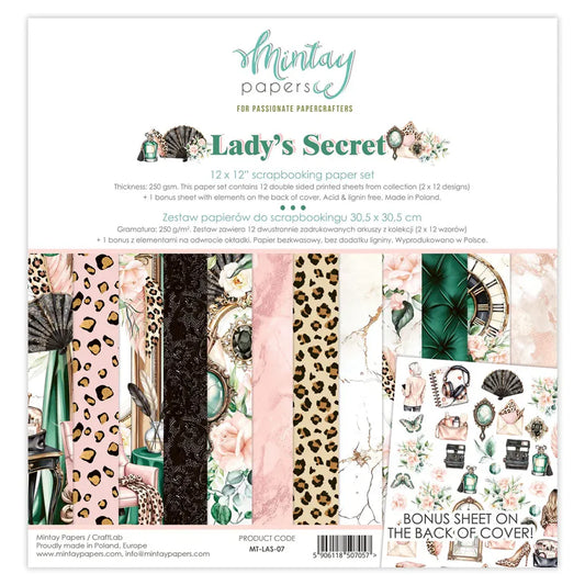 Mintay Papers - Lady's Secret - 12x12 scrapbooking paper set