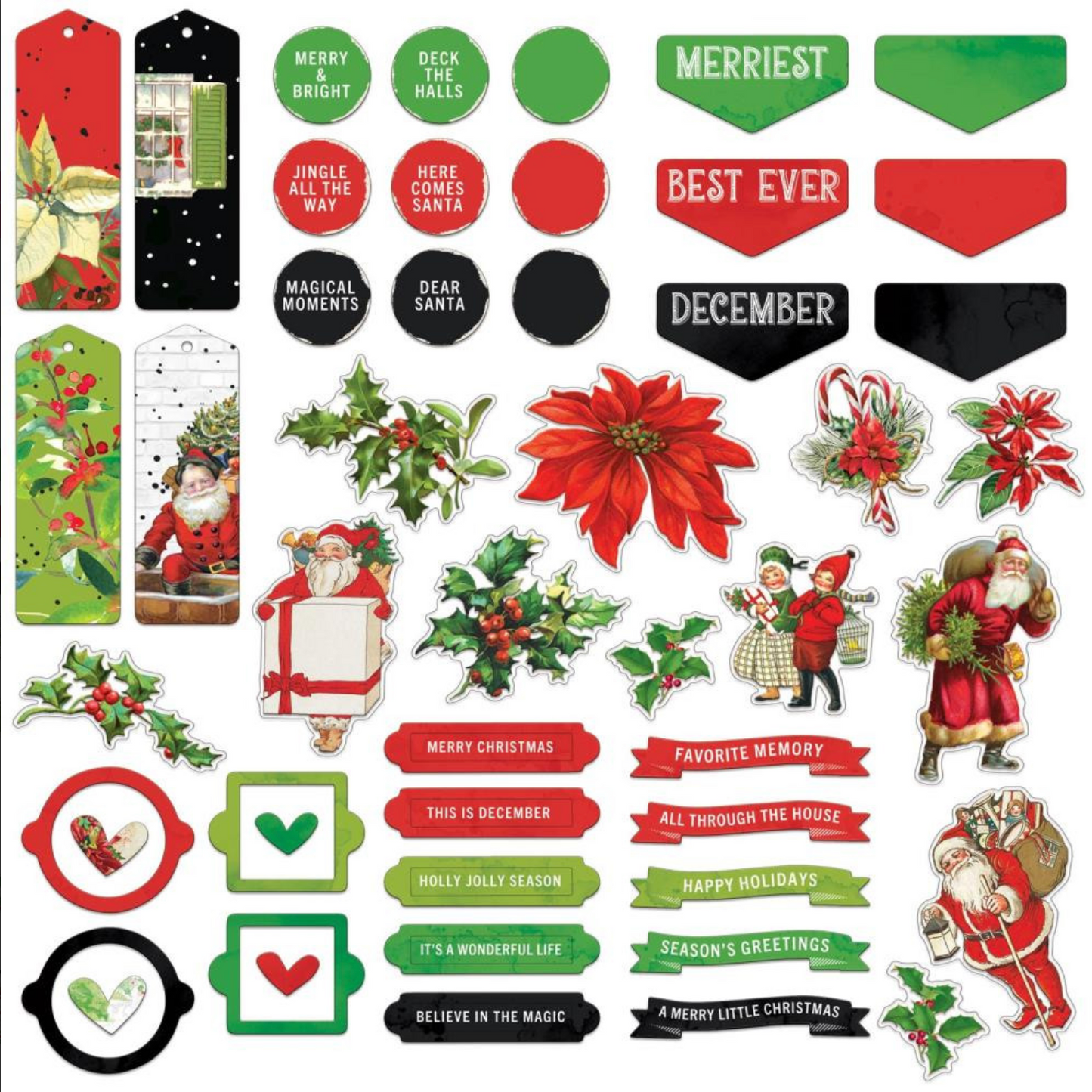 49 and Markets - Christmas Spectacular Chipboard Set