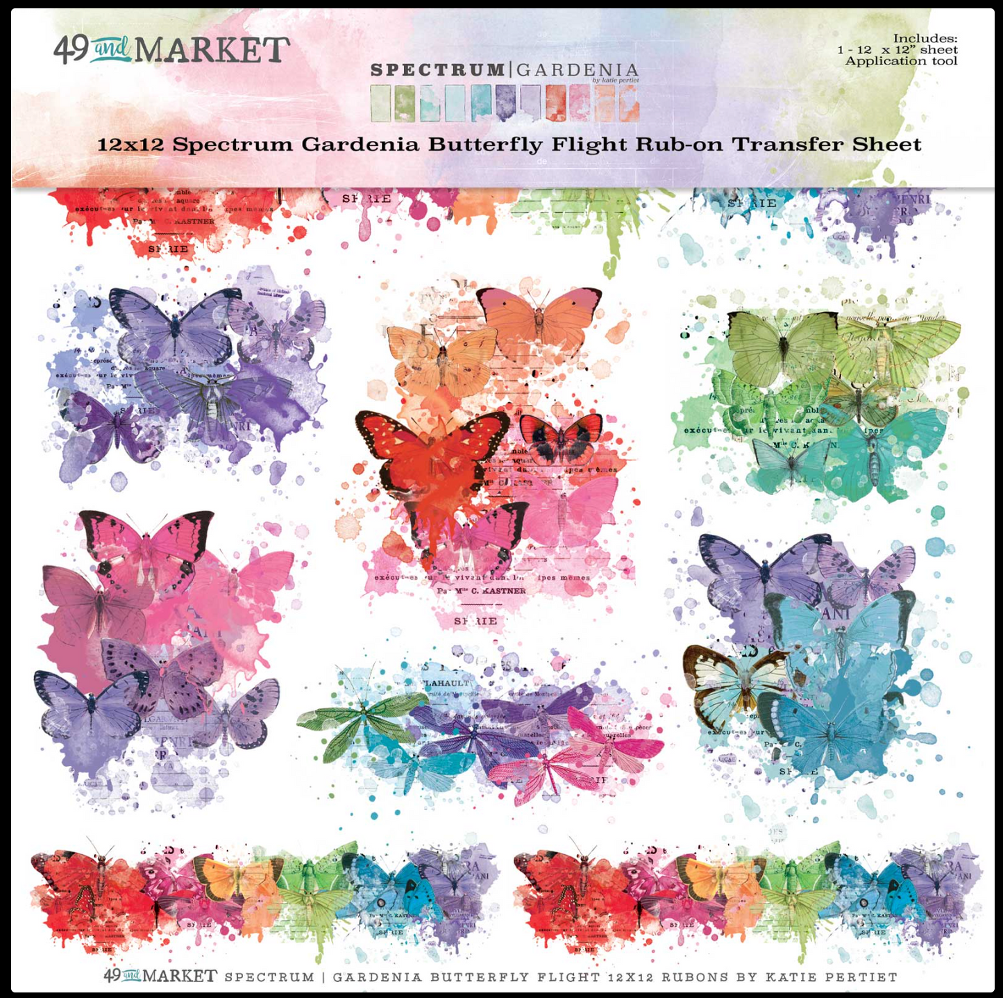 49 and Markets - Rub Ons - Spectrum Gardenia Butterfly Flight