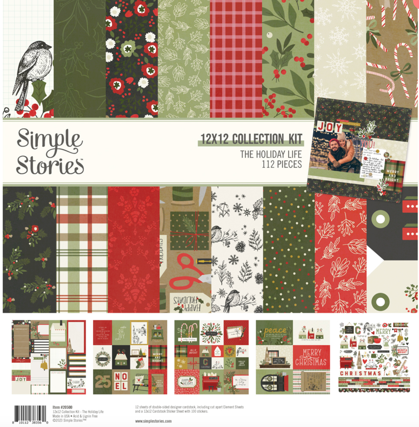 Simple Stories - 12x12 Collection Kit - The Holiday Life - 112 pieces