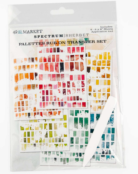 49 and Market - Spectrum Sherbet - Palettes Rub-on Transfer set