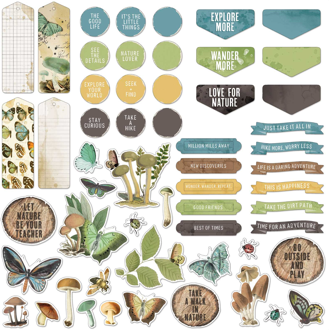 49 and Market - Nature Study Chipboard Set
