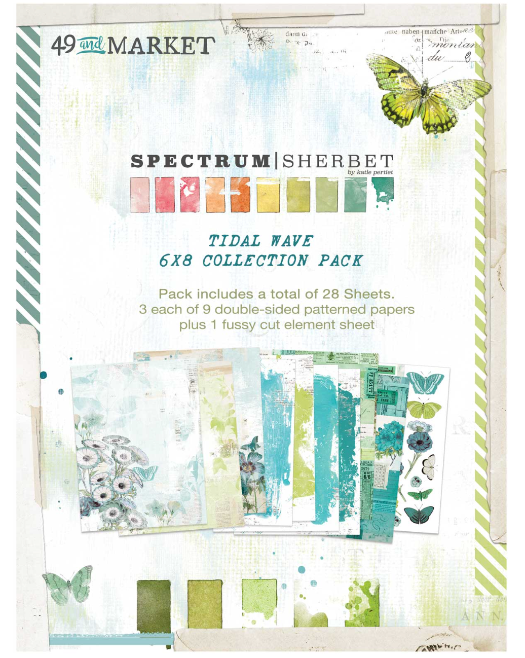 49 and Market - Spectrum Sherbet - Tidal Wave 6x8 inch Collection Pack