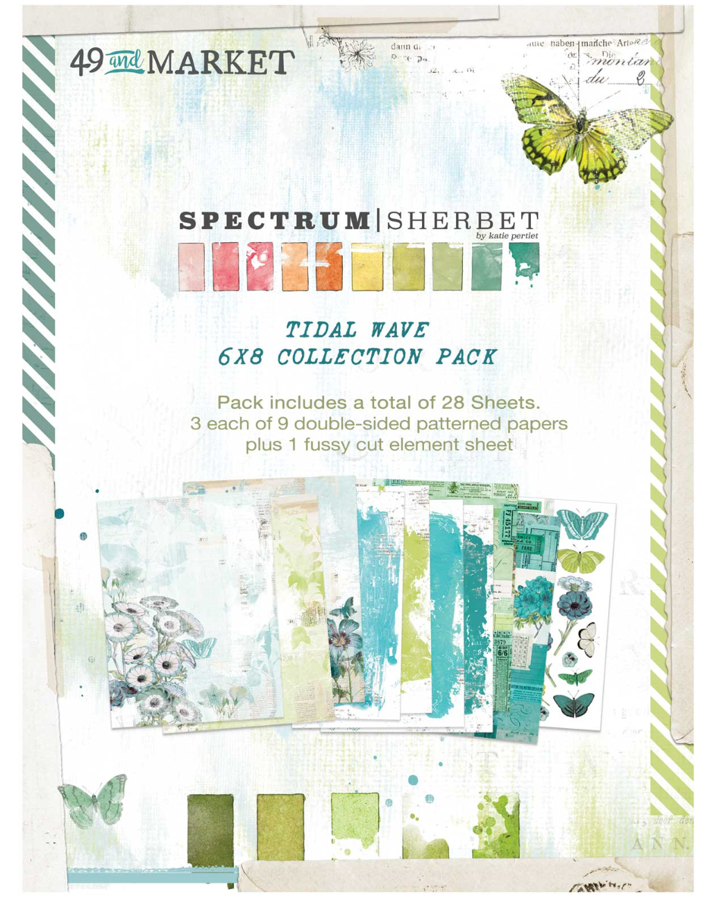 49 and Market – Spectrum Sherbet – Tidal Wave 15,2 x 20,3 cm Sammelpaket