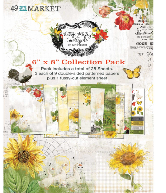 49 and Market - Vintage Artistry Countryside - 6x8 inch Collection Pack