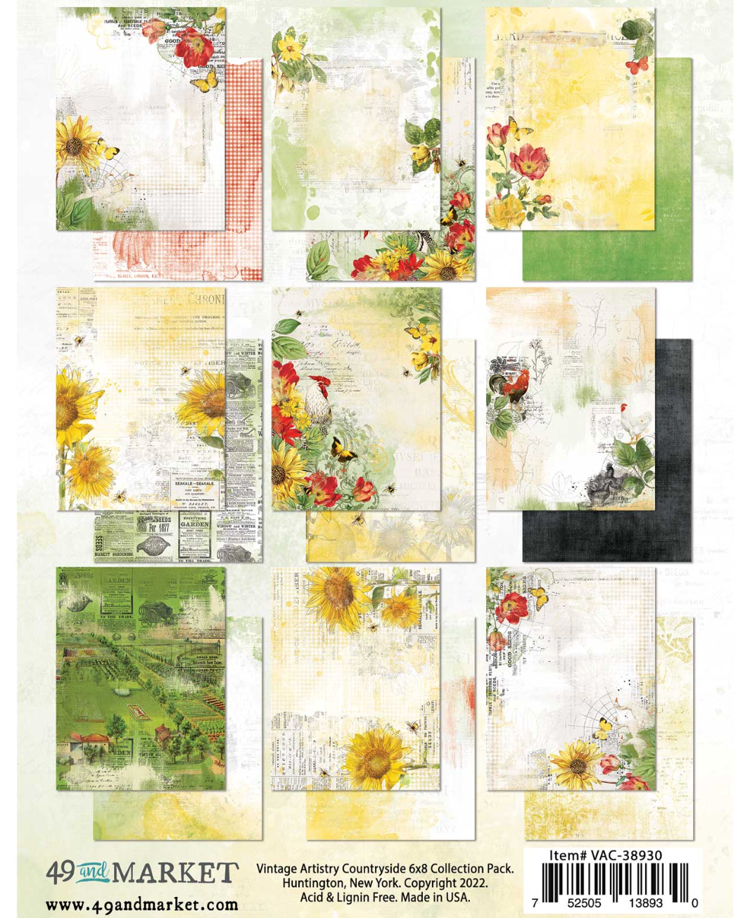 49 and Market - Vintage Artistry Countryside - 12 x 12 Collection Pack